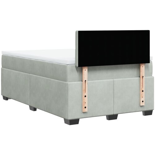 Box spring krevet s madracem svjetlosivi 120x200 cm bar&amp;scaron;unasti Slike
