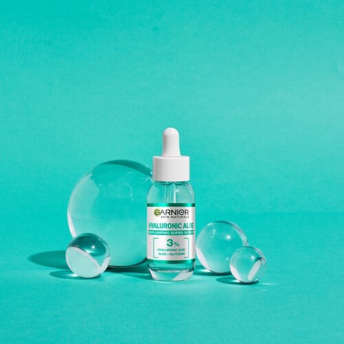 Garnier skin naturals hyaluronic aloe replumping super serum vlažilen serum za obraz 30 ml za ženske Slike