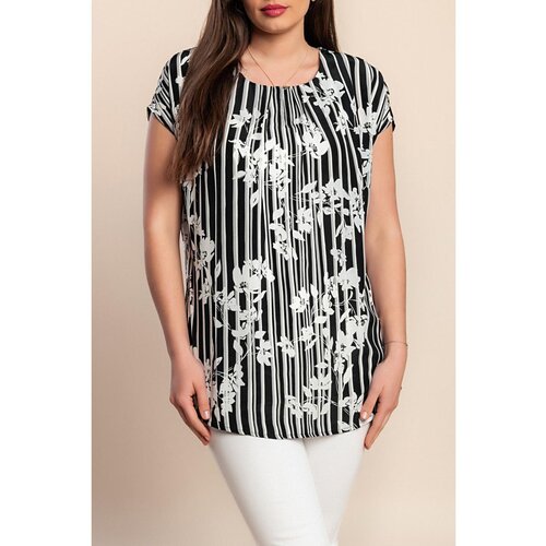 Fenzy Plus Size Bluza S Kratkim Rukavima, Crna Cijene