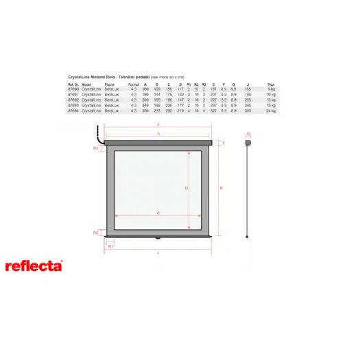 Reflecta Crystal-Line Motor RC lux 160x129 (156x117) Slike