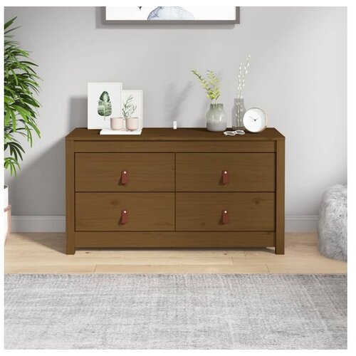  TV omarica medeno rjava 100x40x54 cm trdna borovina Cene