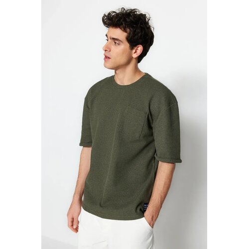 Trendyol Muška majica Tmnss23Ts00077, Kaki Cene
