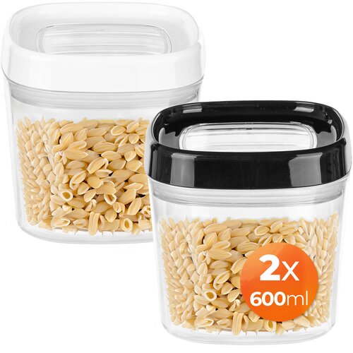 KADAX Posoda za živila za razsute izdelke, testenine, plastični pokrov 0,6 l, komplet, (5000354922) Cene