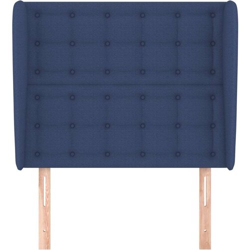  Uzglavlje s u&amp;scaron;ima plavo 83 x 23 x 118/128 cm od tkanine Slike