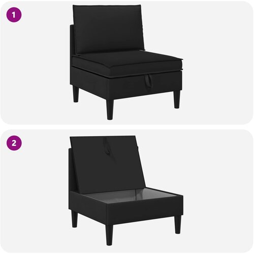  Srednji sofa s ladicom Crna Bar&amp;scaron;un Slike