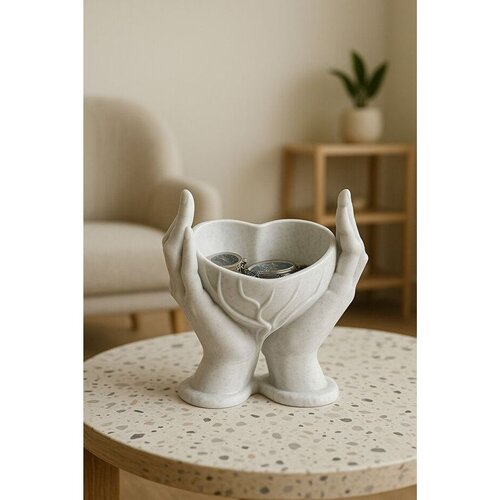 Wallity Dekorativni predmet Srce, 16,5x12,5x17,5 cm, Bijela Cijene