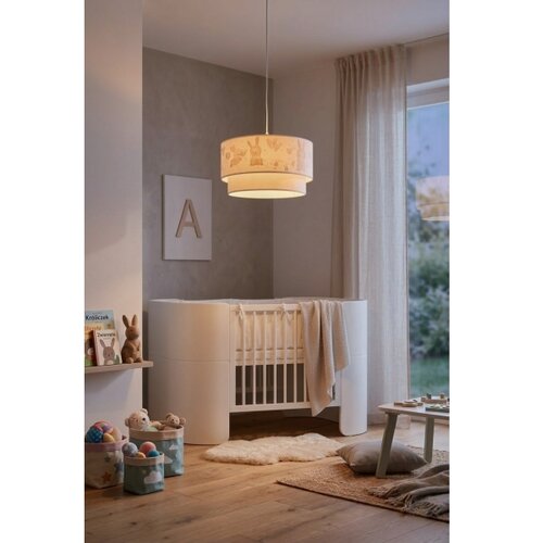  Brilagi - LED dečiji luster na sajli BOBO 1xE27/10W/230V prečnik 35 cm bela/zečići Slike