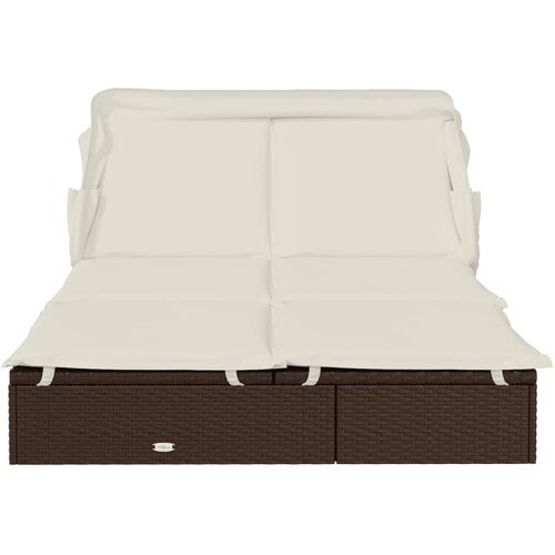 LEŽAJ za sunčanje za 2 osobe 213 x 118 x 97 cm poliratan Slike