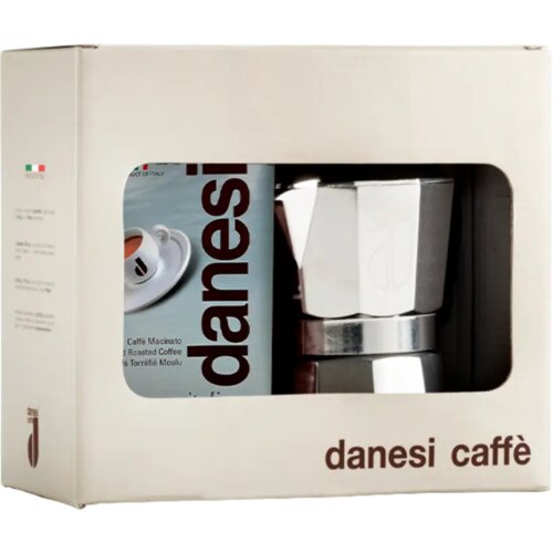Danesi kafa Danesi Moka Trio Set &amp;ndash; Moka Pot + 2 &amp;times; 250g Mlevene Kafe Slike
