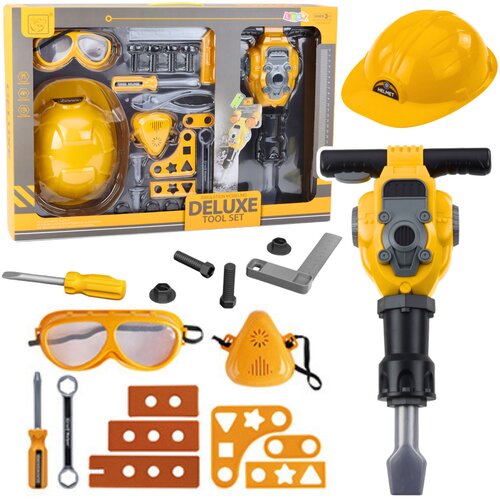  Dječji set alata sa pneumatičnom bušilicom i kacigom Deluxe Tool - 21 element Cijene