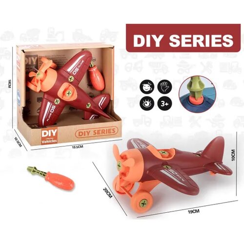 MRX TOYS Merx igračka sastavi avion, crveni Slike