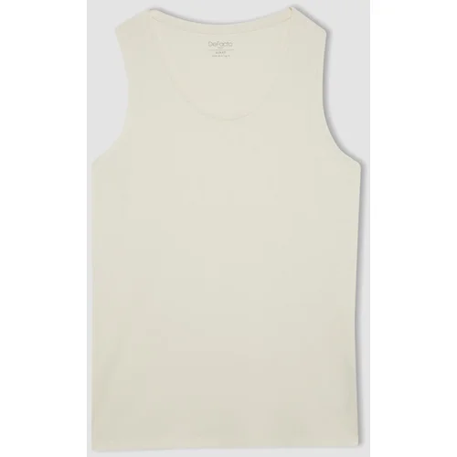 Defacto Slim Fit Crew Neck Ribbed Undershirt