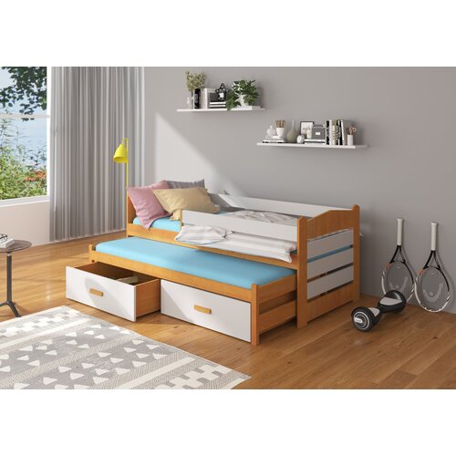 ADRK Dje�ji krevet TIARRO s ogradicom i madracima 97 cm - ALDER-SIVA Cijene