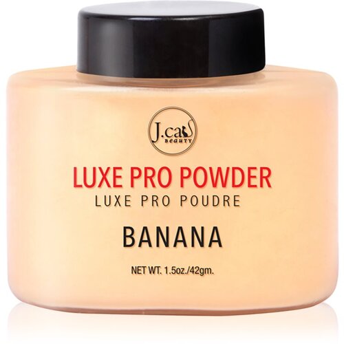 J.Cat Beauty Luxe Pro puder za fiksiranje u prahu s mat efektom nijansa 101 Banana 42 g Slike