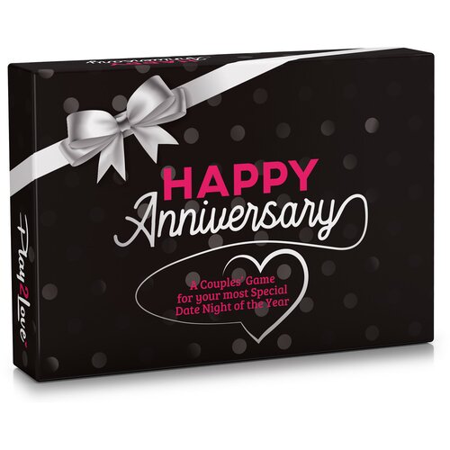 Spielehelden Happy Anniversary Black Edition, igra s kartami za pare, 110 vpra&amp;scaron;anj, darilna &amp;scaron;katla, v angle&amp;scaron;kem jeziku Slike