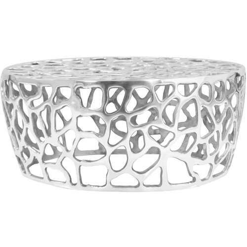  Klubska mizica iz litega aluminija 70x30 cm srebrna Cene