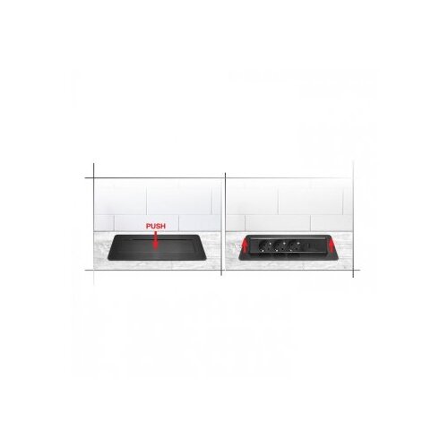 Commel pop-up utičnica 3-Struka, usb a+c L=2 m, crna Slike