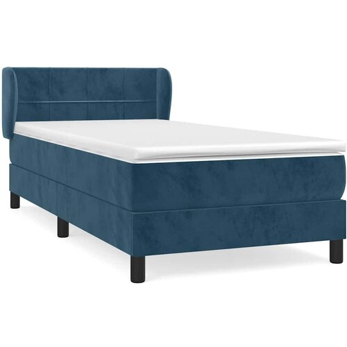Box spring krevet s madracem tamnoplavi 100x200 cm bar&amp;scaron;unasti Slike