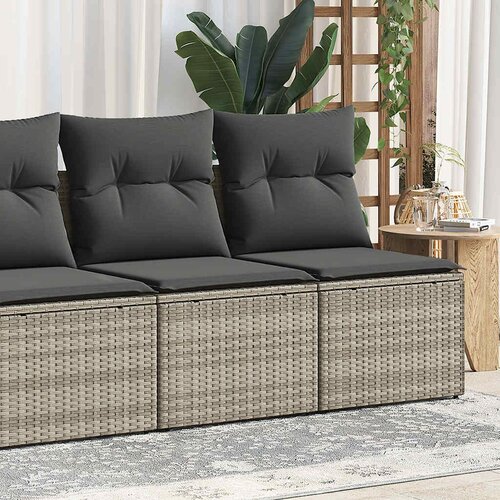 VidaXL 4-dijelni set vrtnih sofa s jastucima od poliratana i bagrem Slike