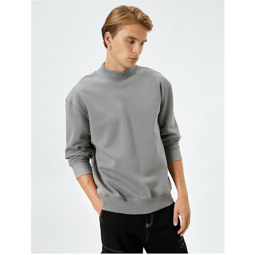 Koton Standing Collar Sweater Basic Long Sleeves Ribbed Slike