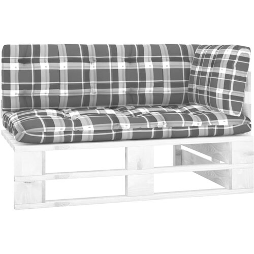 VidaXL Kutna vrtna sofa od paleta od bijelo impregnirane borovine Slike