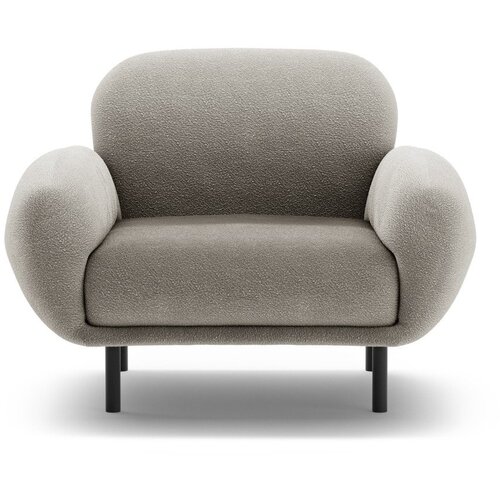 Micadoni Siva fotelja od boucl&amp;eacute; tkanine Poppy &amp;ndash; Slike