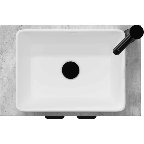  Kupaonski umivaonik s sudoperom Betonska siva 54 x 35 x 83 cm Slike