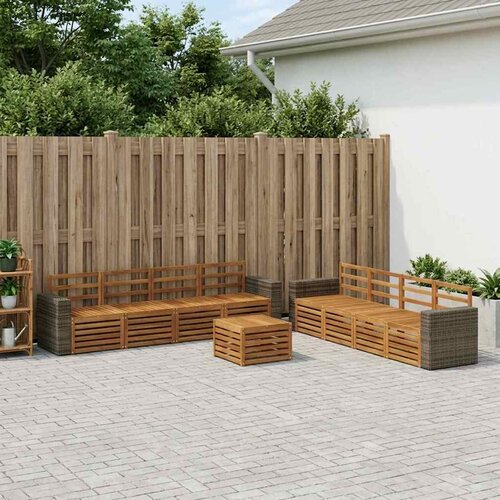  Set vanjskih sofa 9 kom. Prirodna Cijene