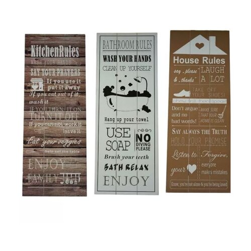 Master Slika drvena 30x78x1cm Pravila pona&amp;scaron;anja 2360 Slike