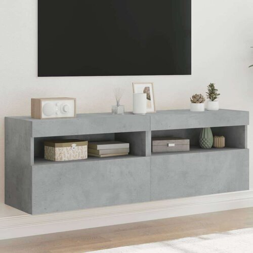  Zidni TV ormarići LED 2 kom boja betona 60x30x40 cm Cijene