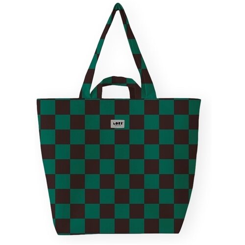 Lori Barcelona Nakupovalne torbe Tote Bag Cuadros - Black/Green Črna Cene