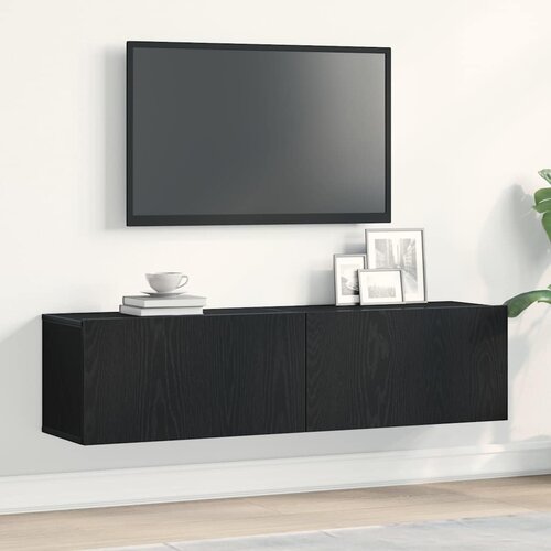 TV ormarić crni hrast 120x30x30,5 cm konstruirano drvo Cijene