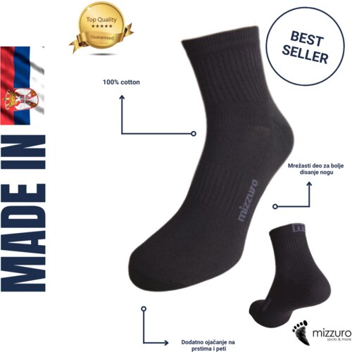 Mizzuro Sportska čarapa crna kratka Cene