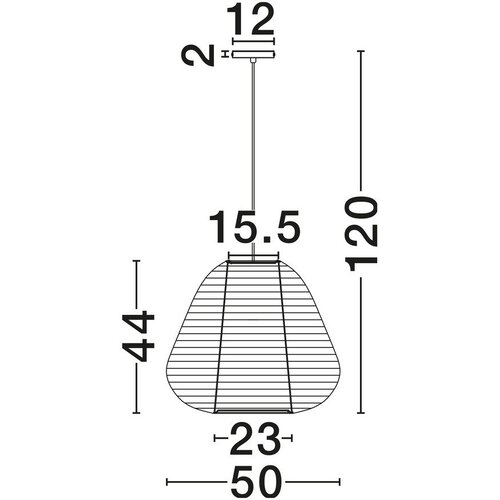 Nova Luce Bela lanena viseča svetilka &amp;oslash; 50 cm Linnet &amp;ndash; Slike