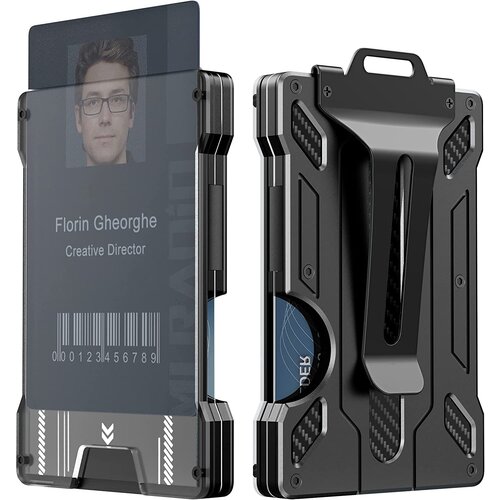 INF Držalo za kreditno kartico RFID s karticami Cash Clip 6 Black, (21275426) Cene