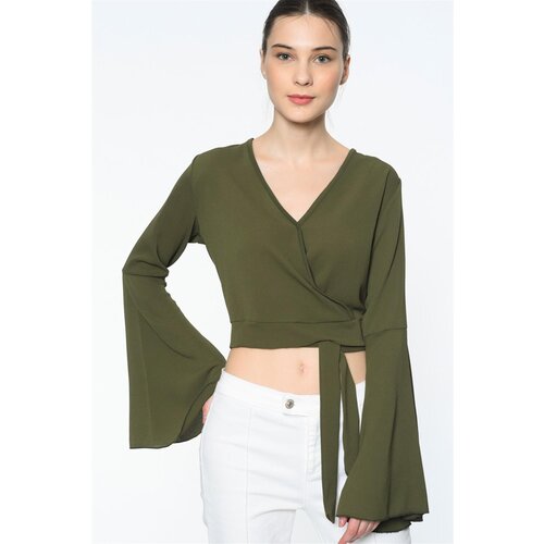 Dewberry Z6226 WOMEN&amp;#039;S BLOUSE-STRAIGHT KHAKI Slike