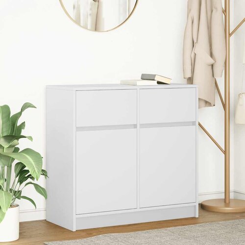 vidaXL Komoda s predalom bela 80x34x76 cm inženirski les Cene