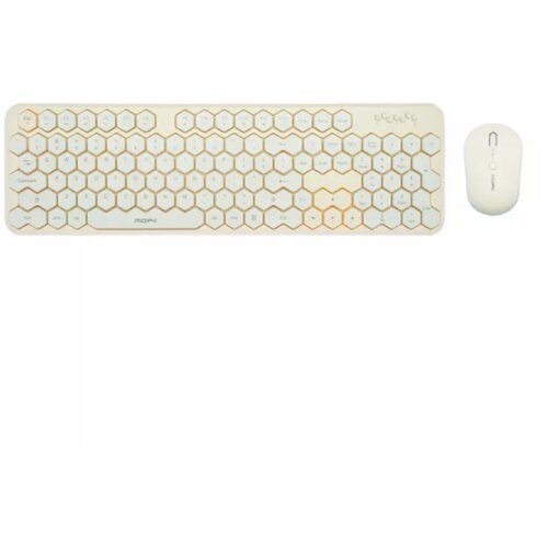 MOFII wl honey comb set tastatura i miš u žuto/beloj boji Slike