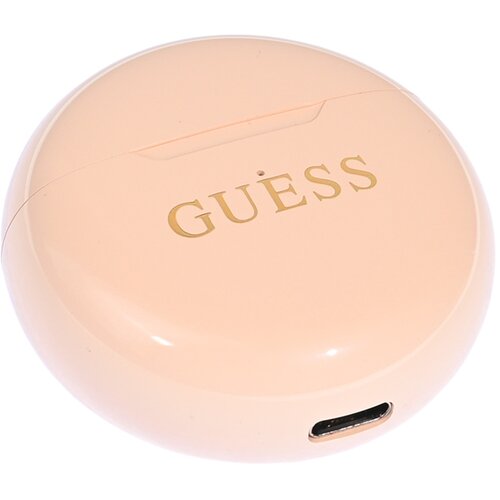 Guess bluetooth slusalice tws small round gold classic logo print bez (GUTWSH1HGCDE) Slike