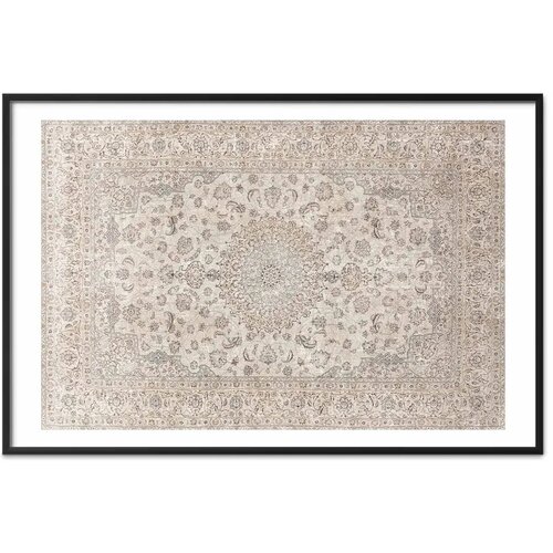  Plakat - Sand Carpet - Worn Persian Rug with Rich Ornamental Motifs 42x29.7 Crni okvir s margom Slike