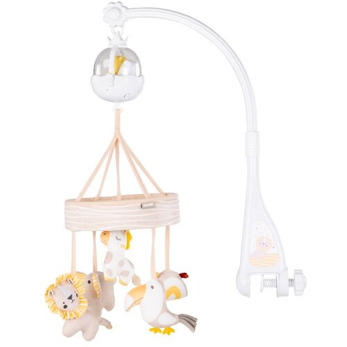 Chipolino glazbeni vrtuljak za krevetić s projektorom Lion &amp;amp; Friends Beige Slike