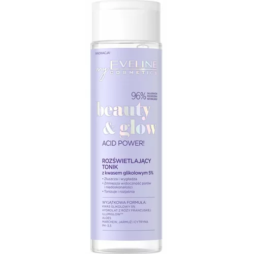 Eveline Cosmetics Beauty & Glow Acid Power! posvjetljujuća i hidratantna voda za lice 200 ml