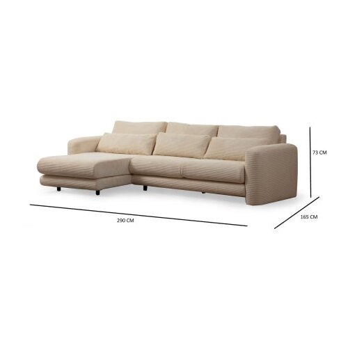 Atelier Del Sofa ugaona garnitura Lily Corner Left Beige Slike