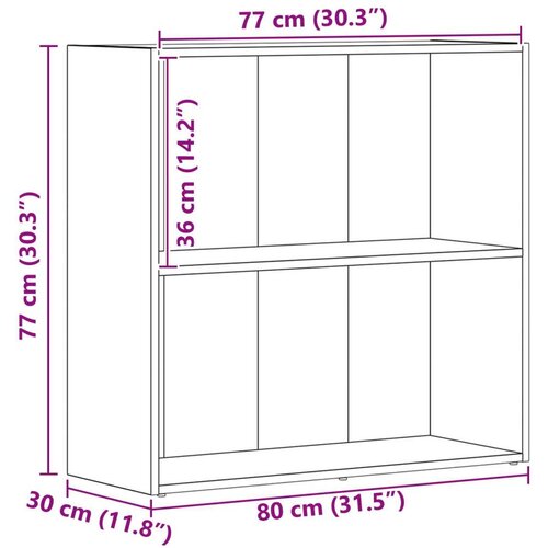  Polica Crni hrast 60 x 30 x 76.5 cm Konstruirano drvo Slike