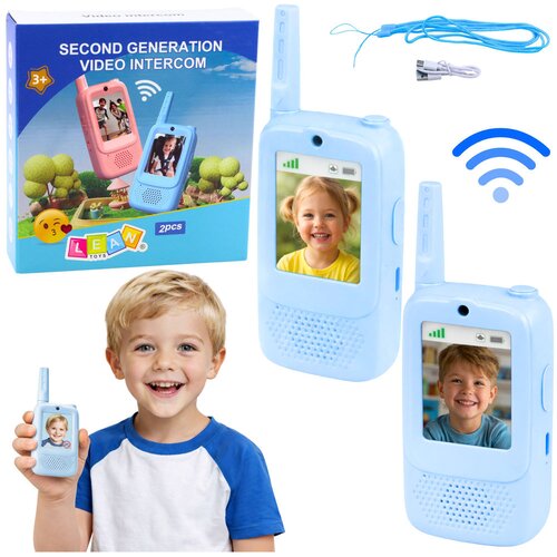 Walkie Talkie za otroke s funkcijo videoklica - modra Cene