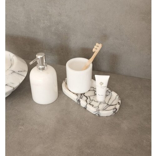  MAR07040602D white bathroom set (3 pieces) Cene