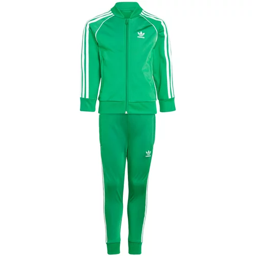 Adidas Trenirka za tek 'Adicolor Sst' zelena / bela