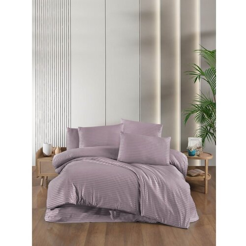 Mila Home Vijolična posteljnina za zakonsko posteljo/podaljšana iz damasta z rjuho/4-delna 200x220 cm – Cene
