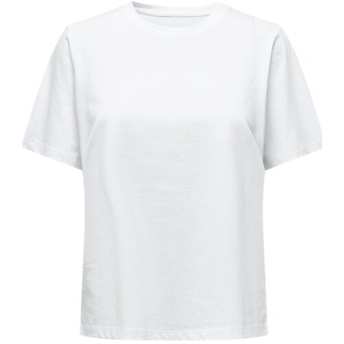 Only Puloverji T-Shirt S/S Tee -Noos - White Bela Cene