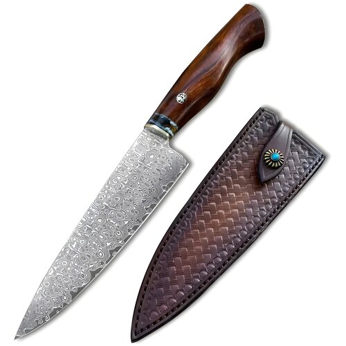 Oem Damaščanski kuhinjski nož HARAHU TA-26684 - Rjava Cene